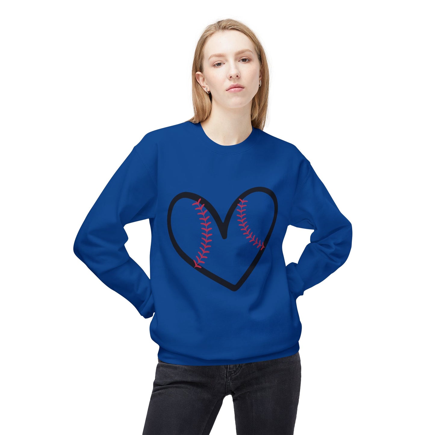 The Love for Baseball Unisex Midweight Soft Style Fleece Crewneck Sweatshirt