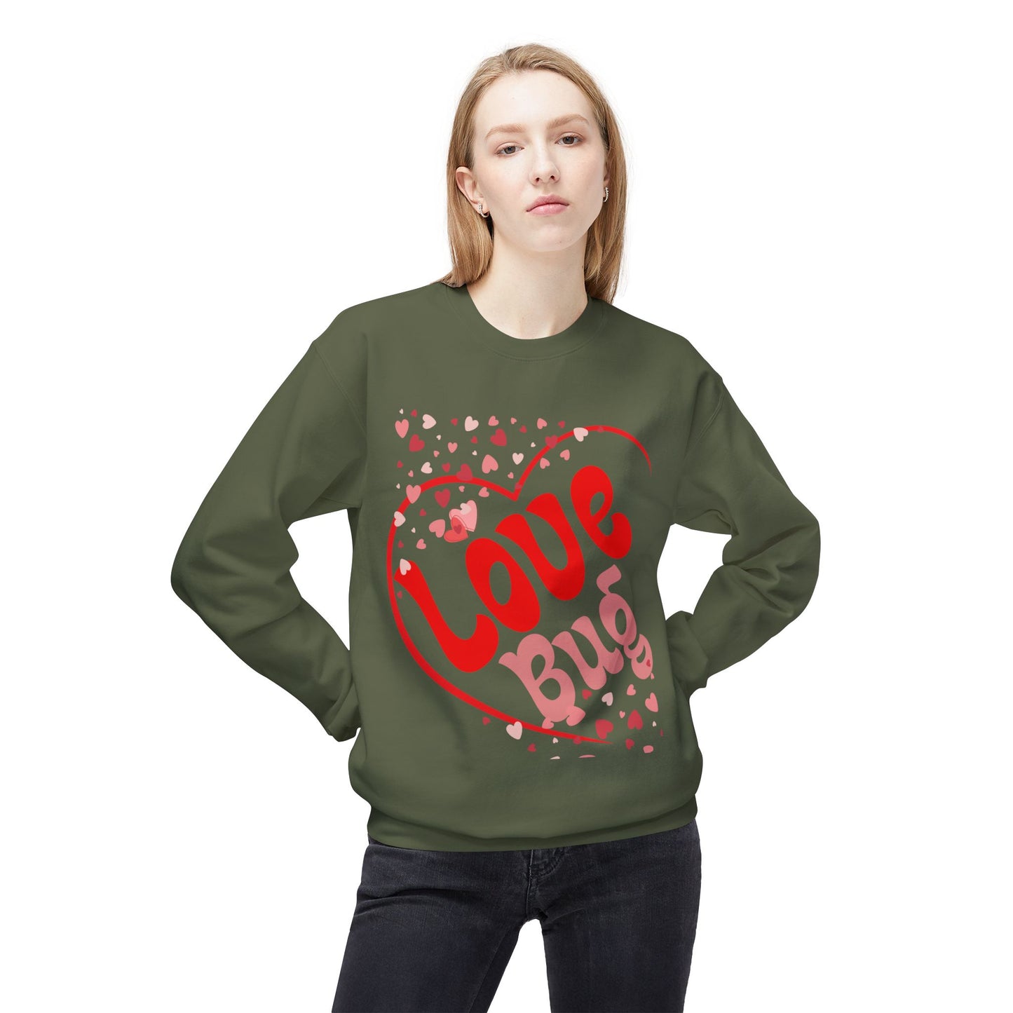 Love Bug Unisex Midweight Softstyle Fleece Crewneck Sweatshirt