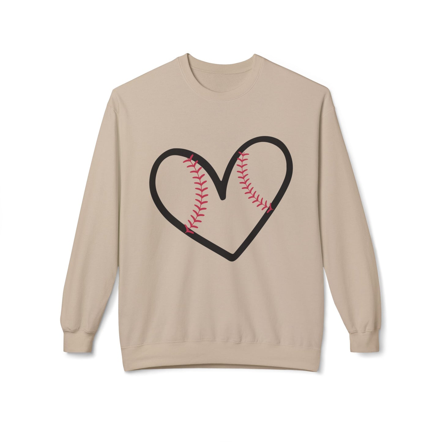 The Love for Baseball Unisex Midweight Soft Style Fleece Crewneck Sweatshirt