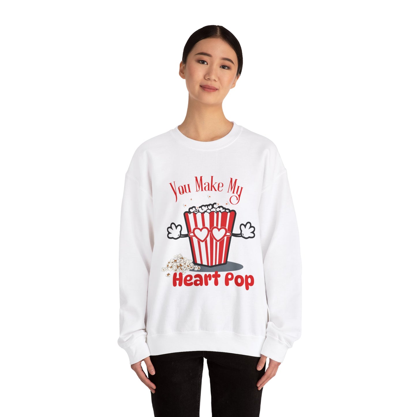 You Make My Heart POP Unisex Heavy Blend™ Crewneck Sweatshirt