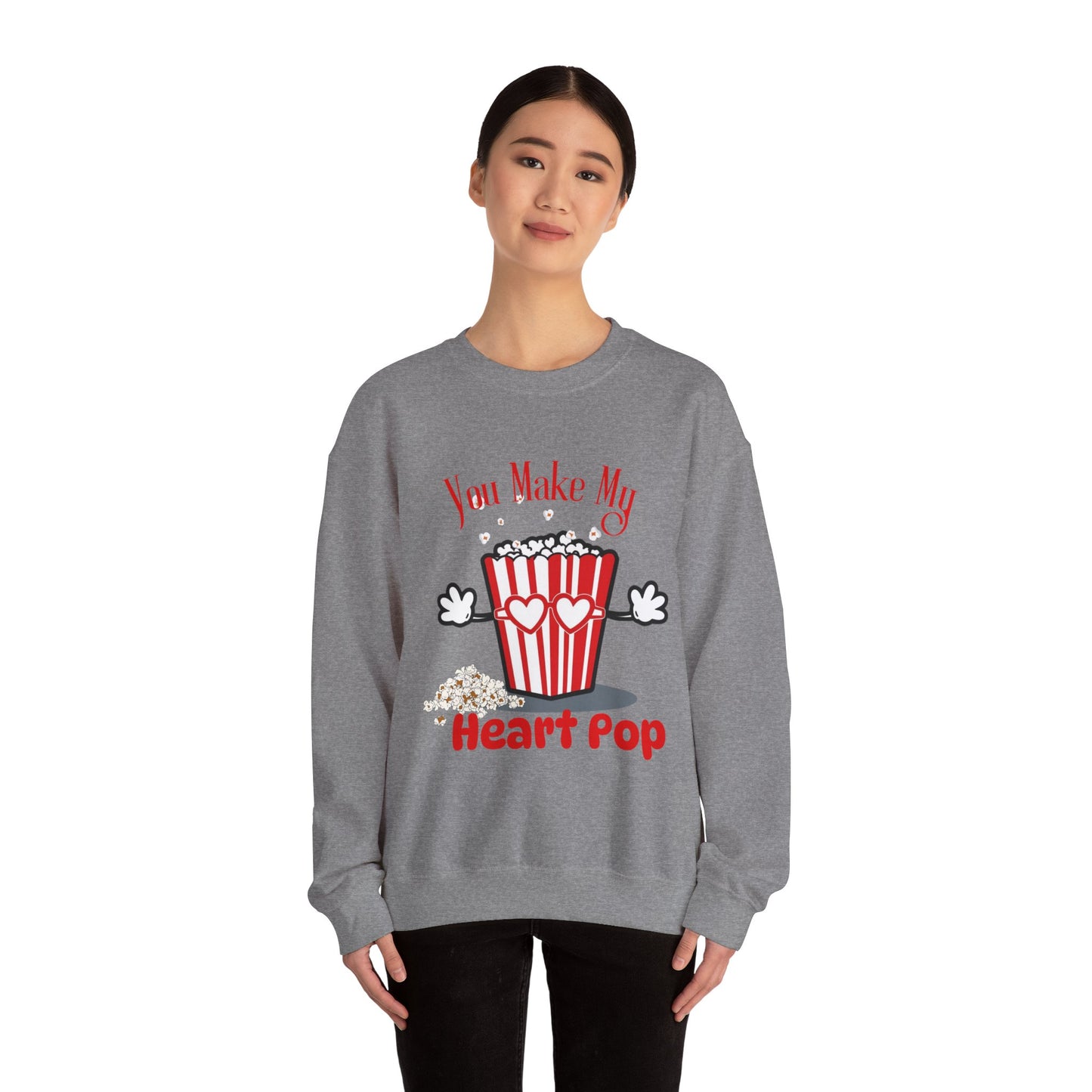 You Make My Heart POP Unisex Heavy Blend™ Crewneck Sweatshirt