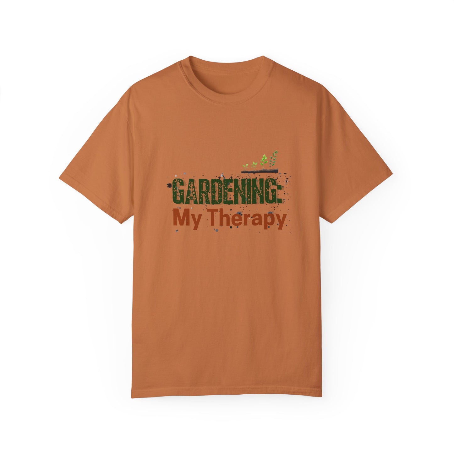 ‘Gardening Therapy’ Unisex Garment-Dyed T-Shirt | Perfect for Gardeners & Nature Lovers