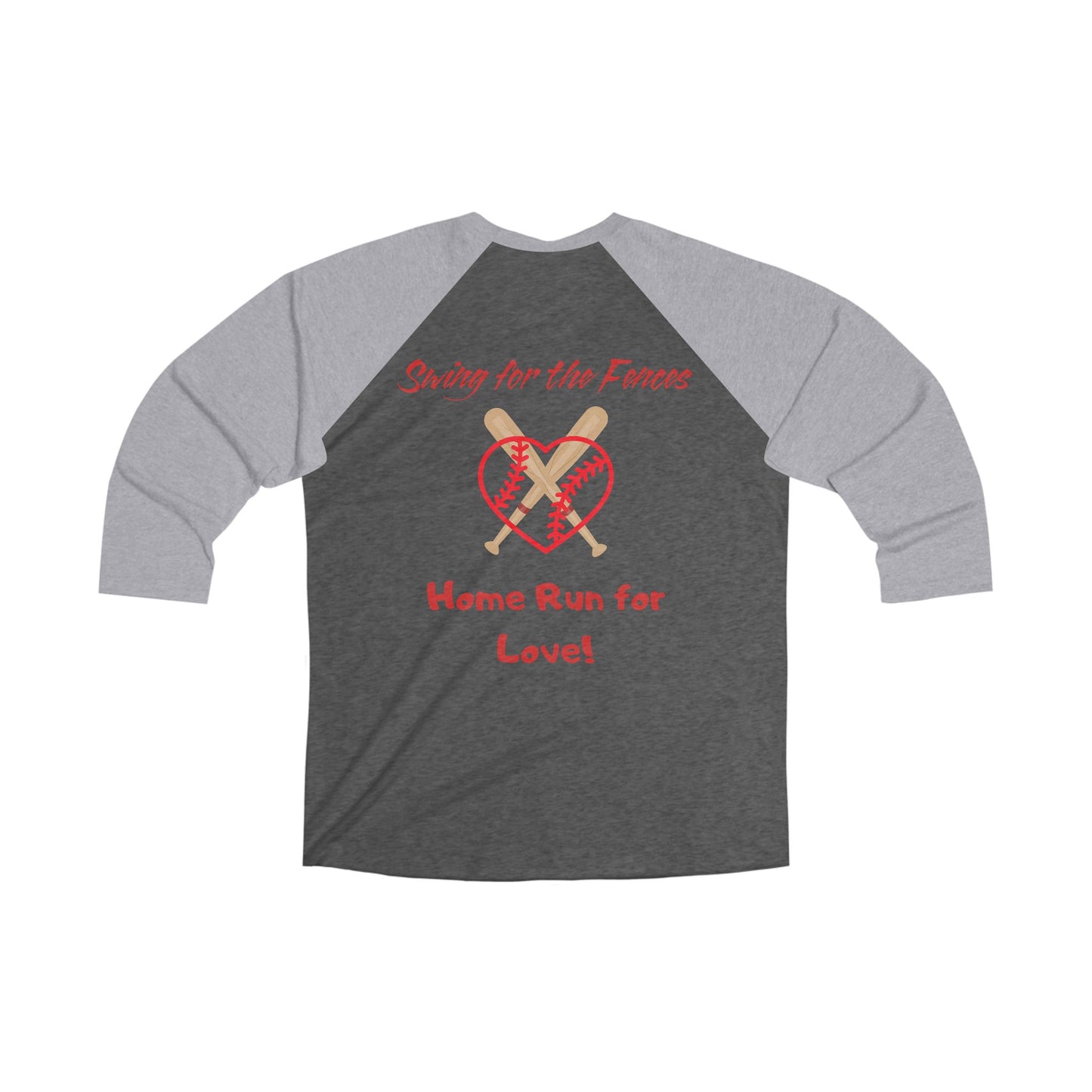 Homerun Valentine Unisex Tri-Blend 3/4 Raglan Tee – Playful Love for Baseball Fans