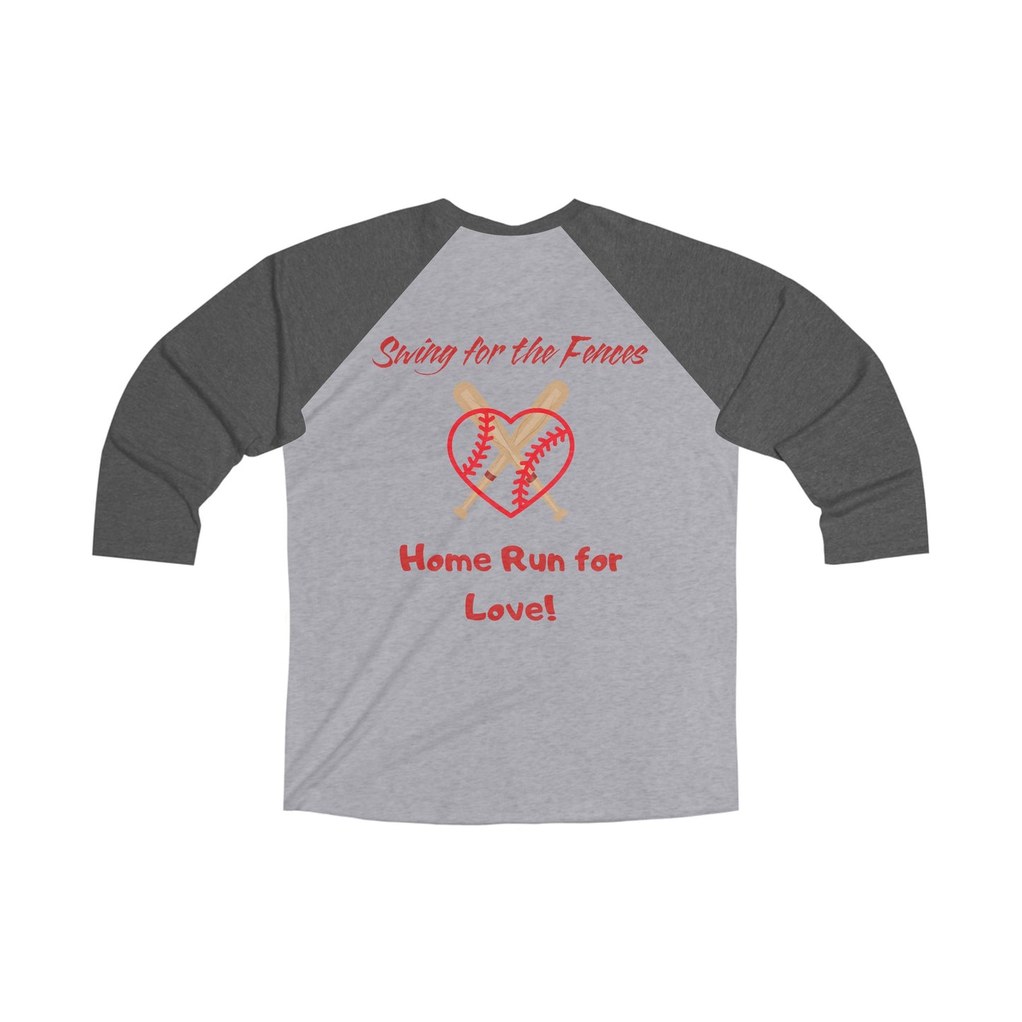 Homerun Valentine Unisex Tri-Blend 3/4 Raglan Tee – Playful Love for Baseball Fans