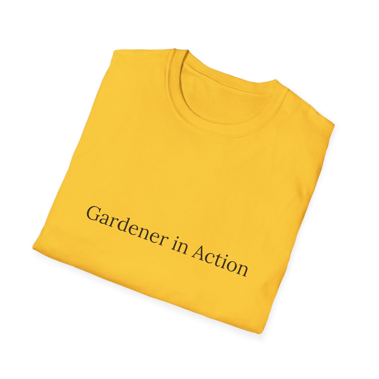 Gardener in Action Unisex Softstyle T-Shirt - Perfect Gift for Gardening Enthusiasts
