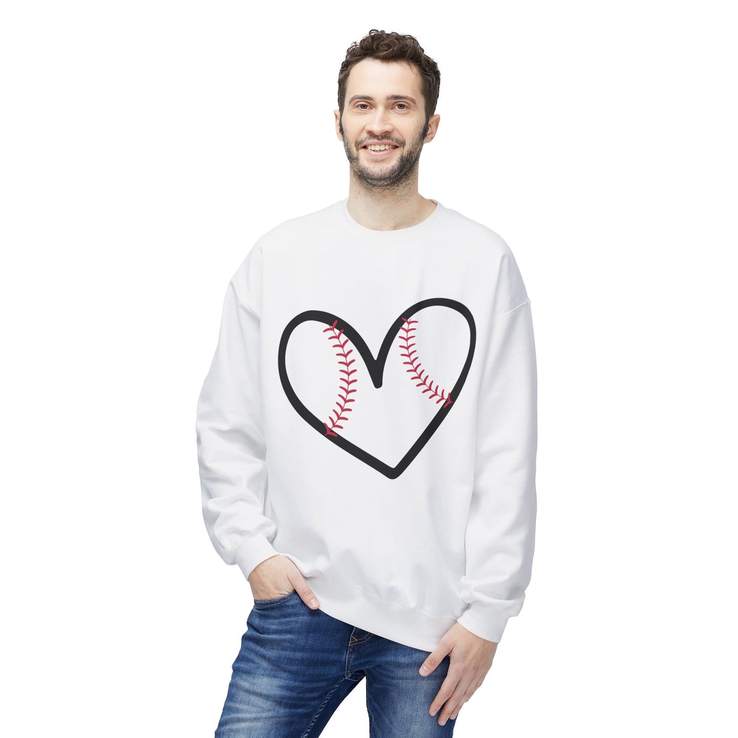 The Love for Baseball Unisex Midweight Soft Style Fleece Crewneck Sweatshirt