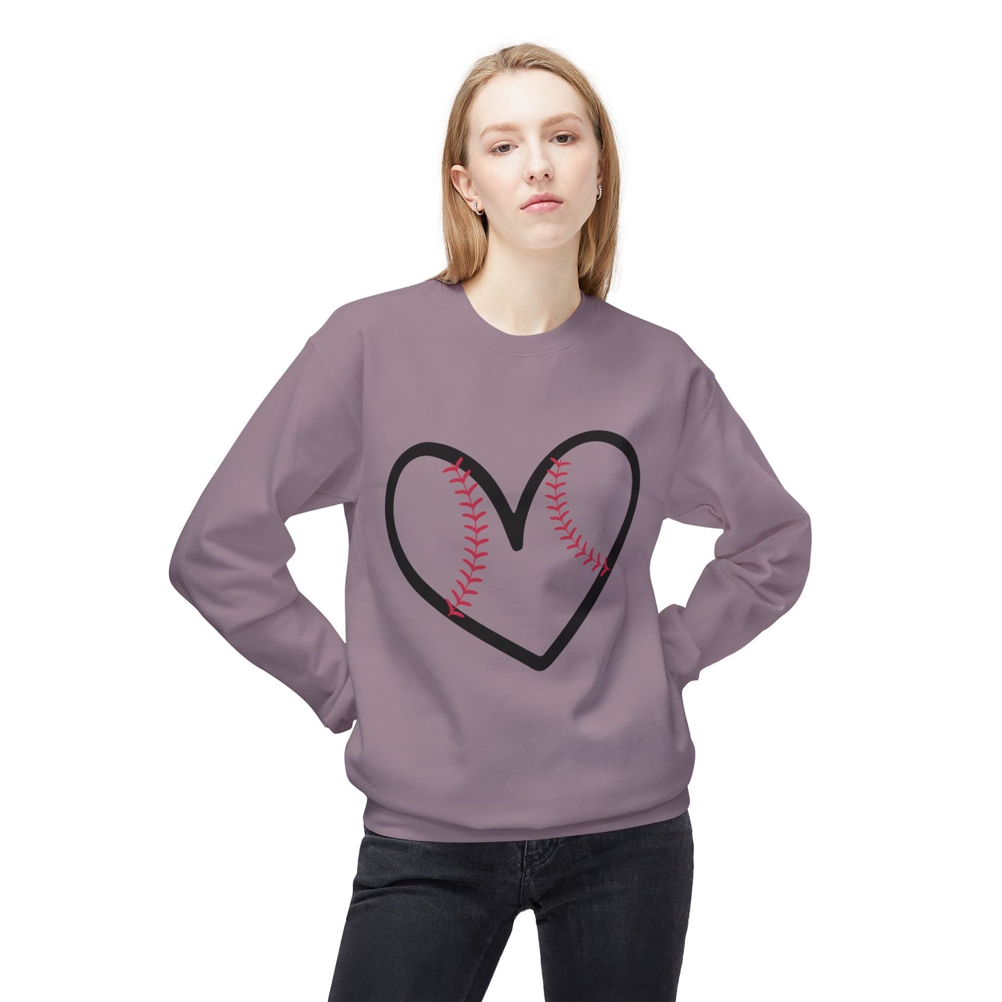 The Love for Baseball Unisex Midweight Soft Style Fleece Crewneck Sweatshirt