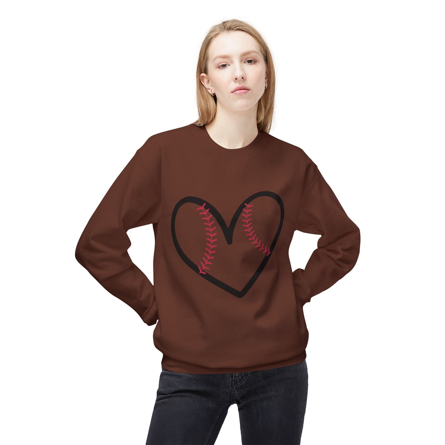 The Love for Baseball Unisex Midweight Soft Style Fleece Crewneck Sweatshirt