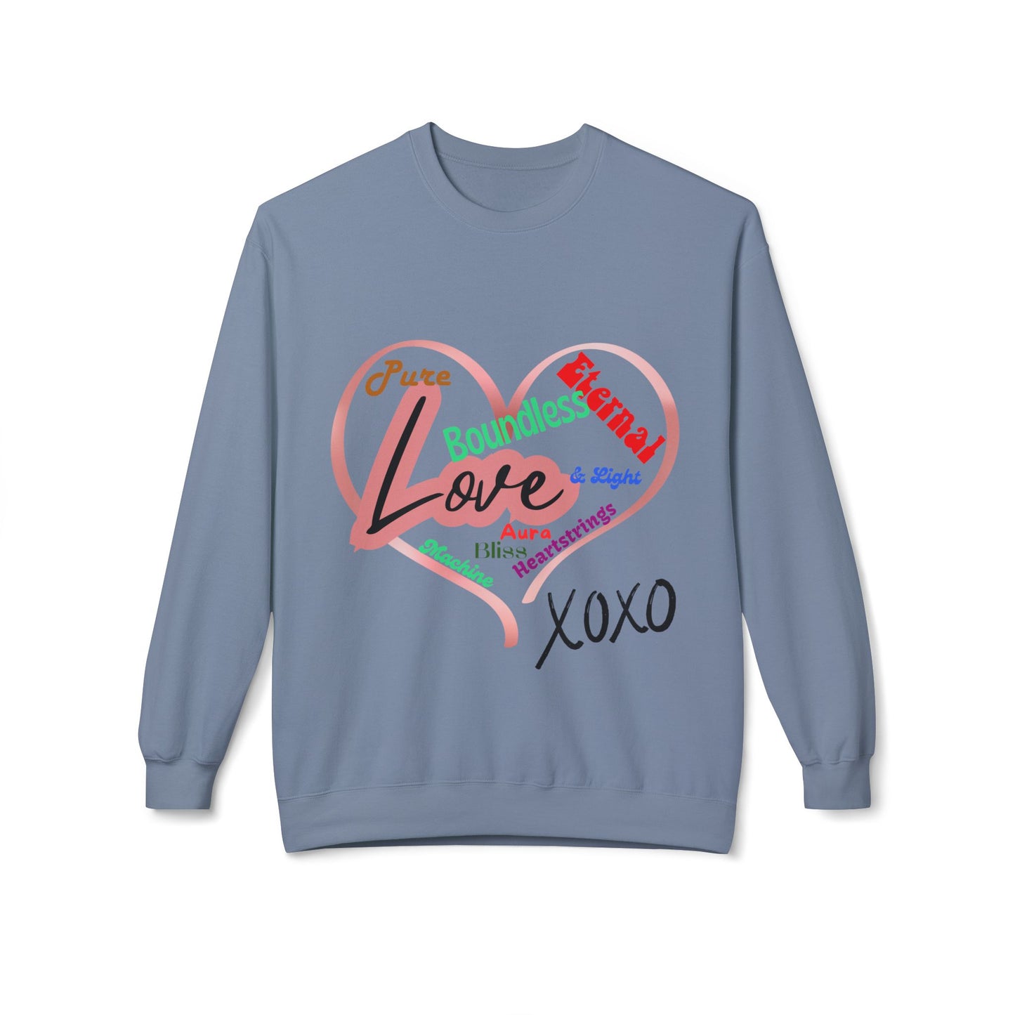 Love Words Unisex Midweight Softstyle Fleece Crewneck Sweatshirt