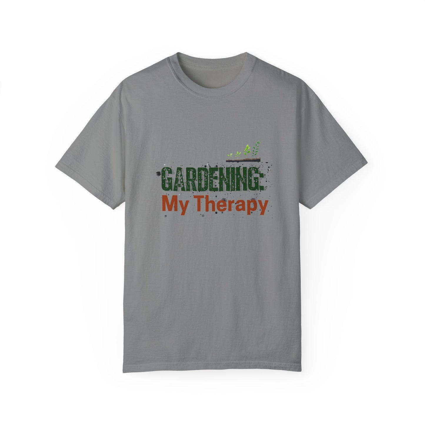 ‘Gardening Therapy’ Unisex Garment-Dyed T-Shirt | Perfect for Gardeners & Nature Lovers