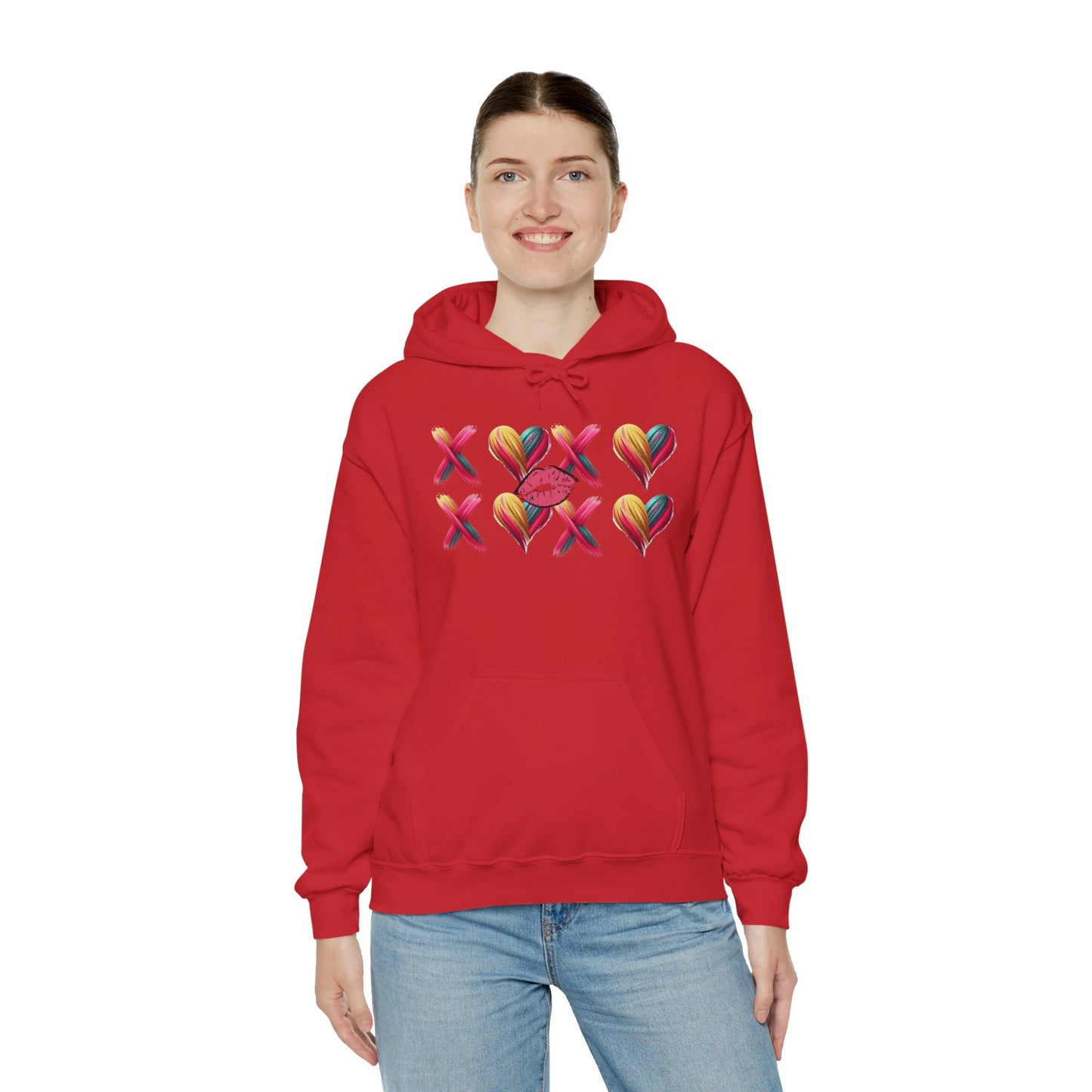 Hugs and Kisses Unisex Heavy Blend™ Hooded Sweatshirt – Cozy Comfort with a Loving Touch