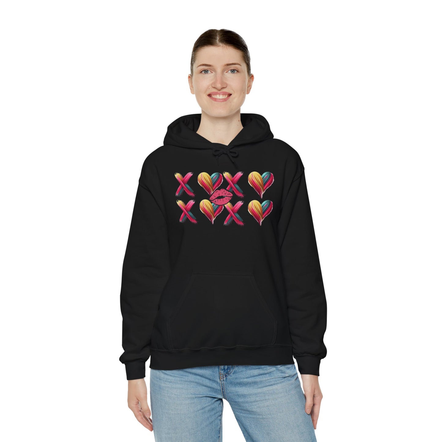 Hugs and Kisses Unisex Heavy Blend™ Hooded Sweatshirt – Cozy Comfort with a Loving Touch