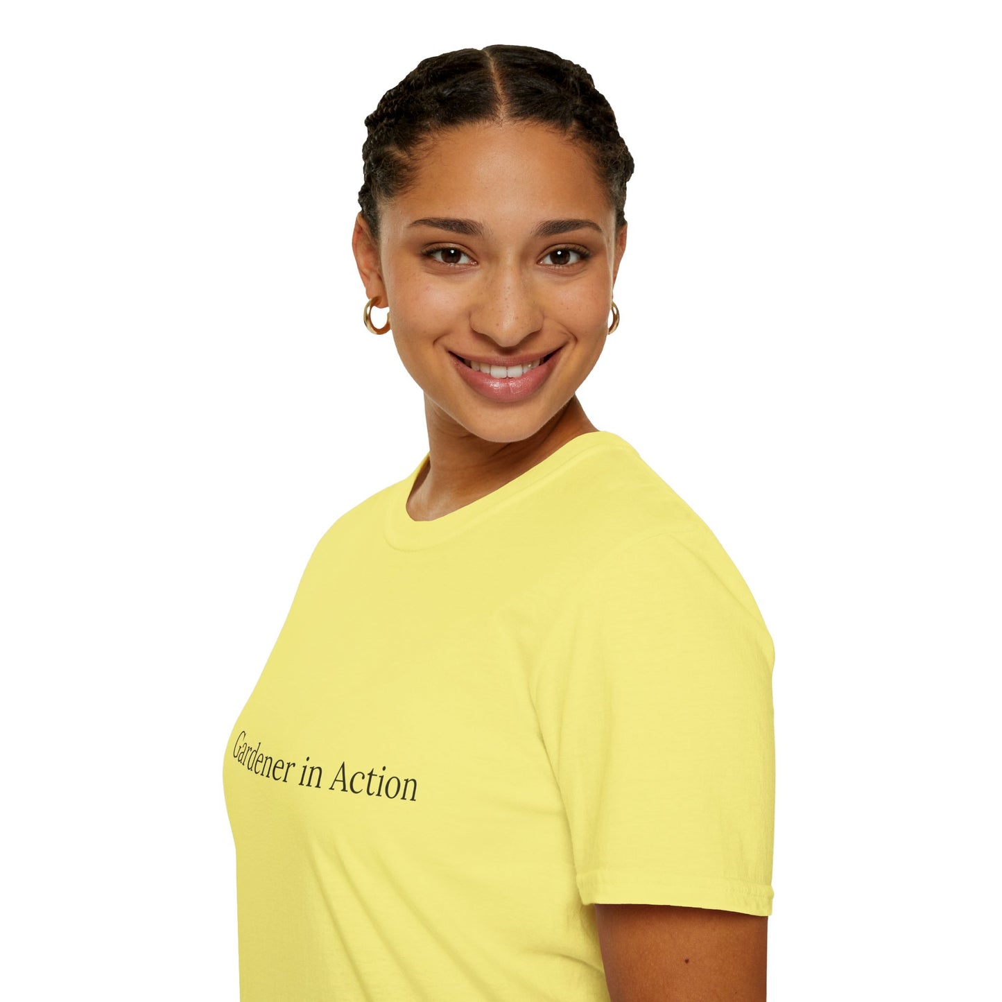 Gardener in Action Unisex Softstyle T-Shirt - Perfect Gift for Gardening Enthusiasts