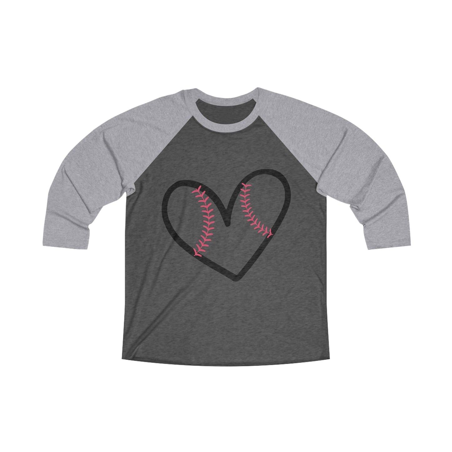 Homerun Valentine Unisex Tri-Blend 3/4 Raglan Tee – Playful Love for Baseball Fans