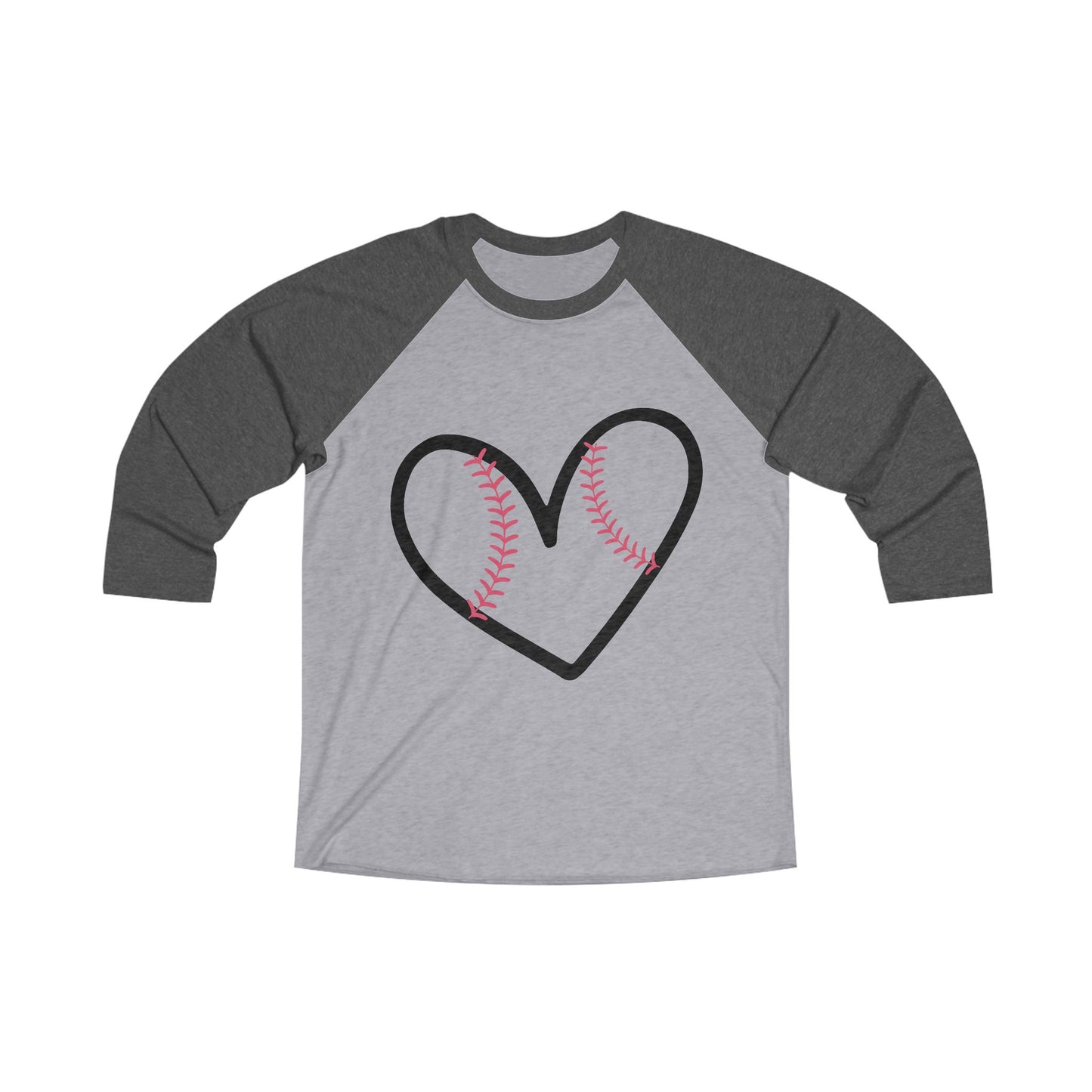 Homerun Valentine Unisex Tri-Blend 3/4 Raglan Tee – Playful Love for Baseball Fans