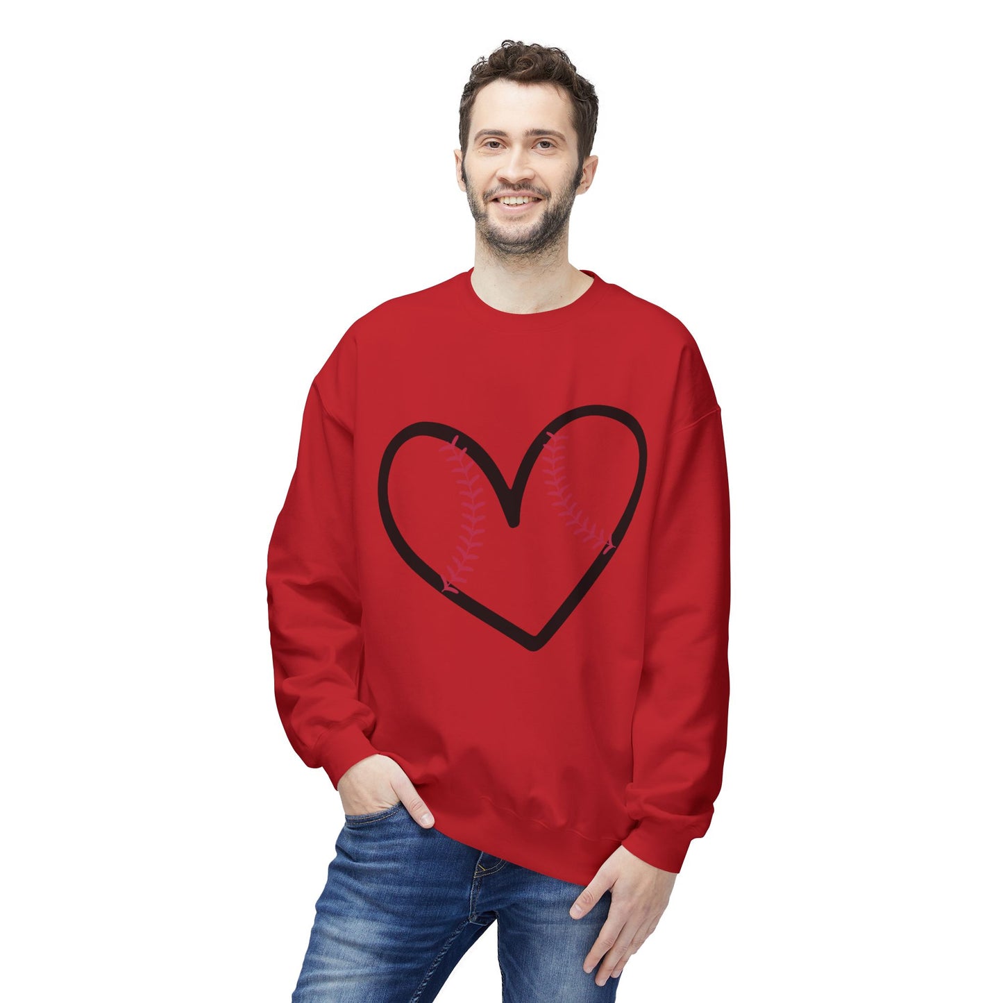 The Love for Baseball Unisex Midweight Soft Style Fleece Crewneck Sweatshirt