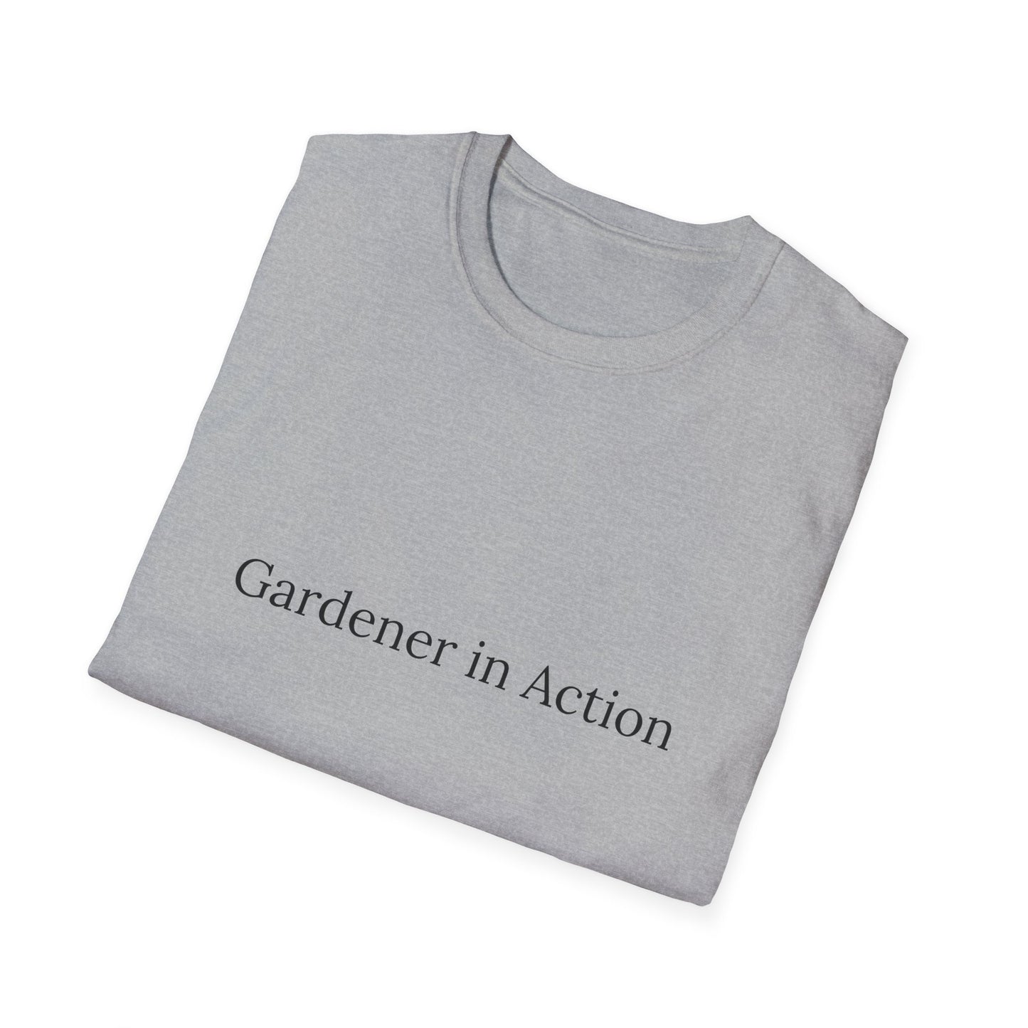 Gardener in Action Unisex Softstyle T-Shirt - Perfect Gift for Gardening Enthusiasts