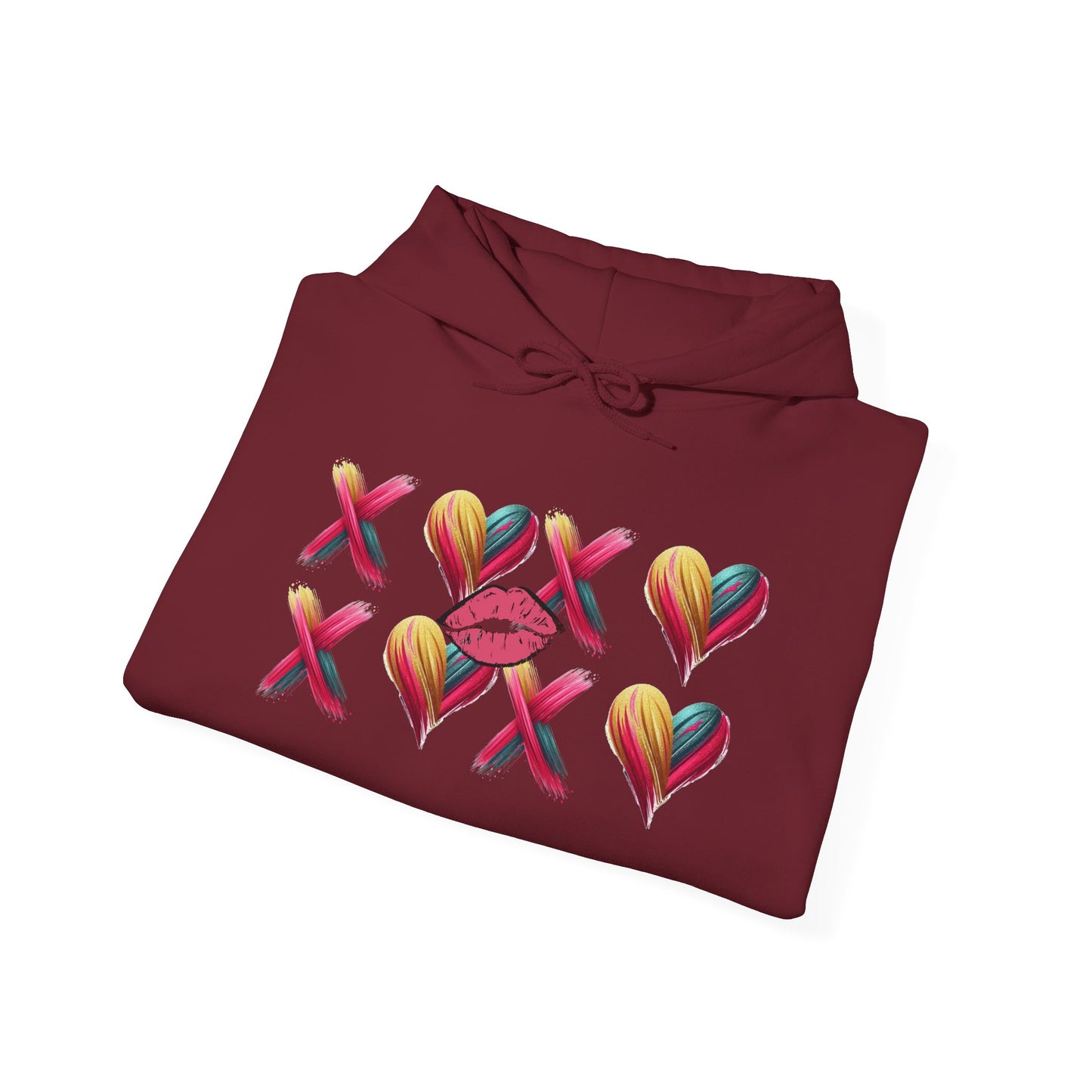 Hugs and Kisses Unisex Heavy Blend™ Hooded Sweatshirt – Cozy Comfort with a Loving Touch