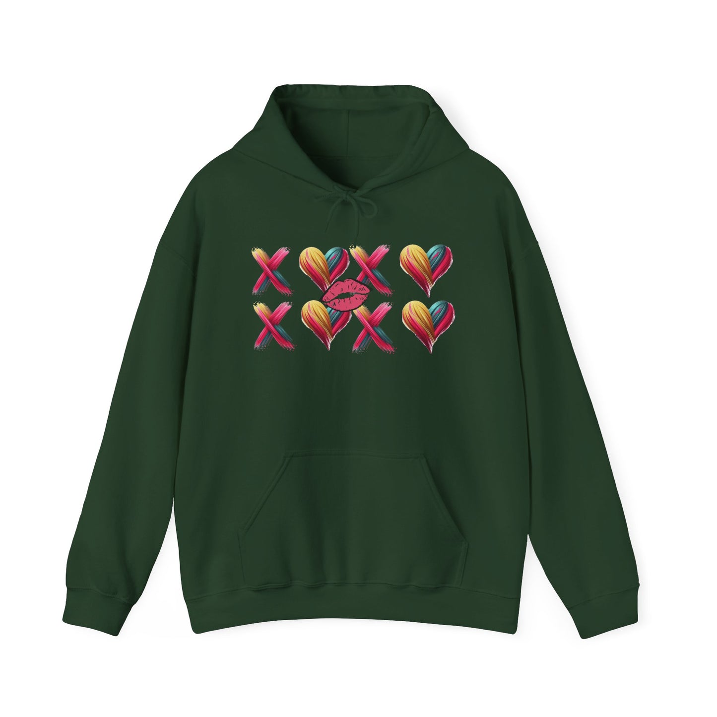 Hugs and Kisses Unisex Heavy Blend™ Hooded Sweatshirt – Cozy Comfort with a Loving Touch