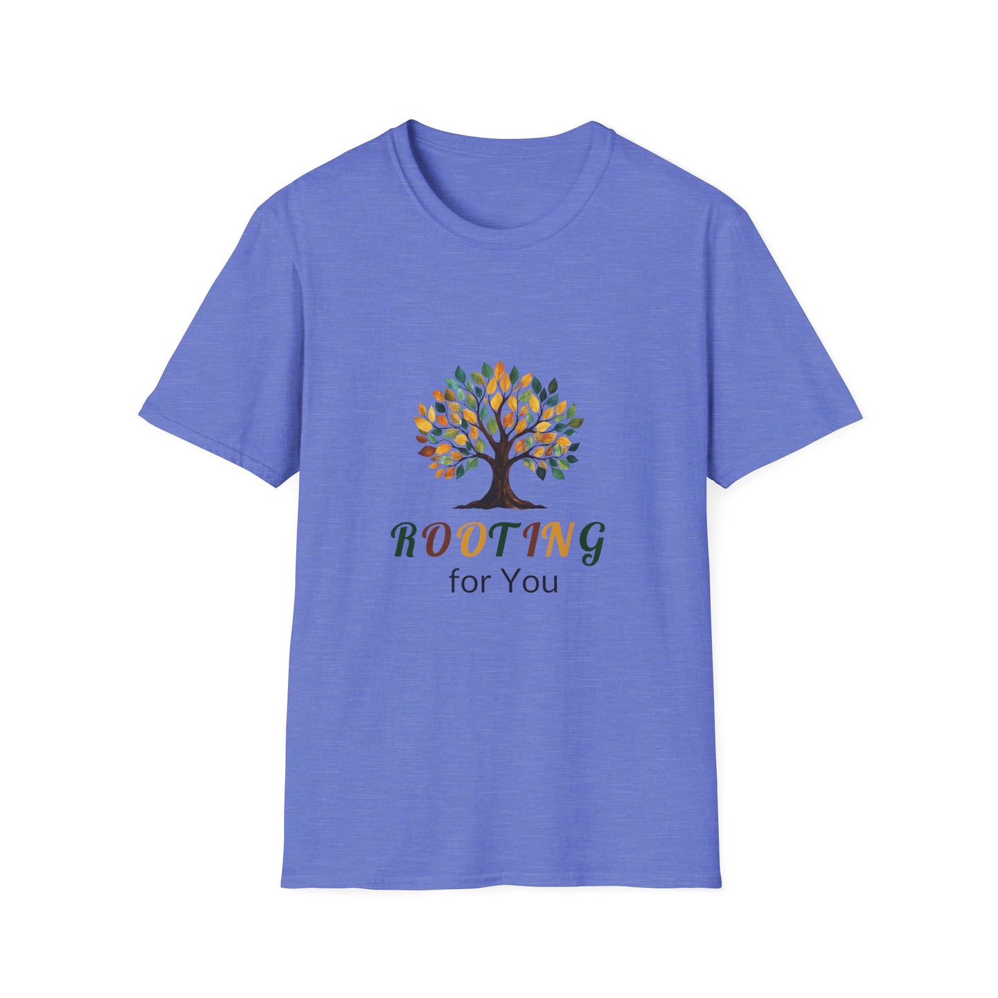 Rooting for You Unisex Softstyle T-Shirt - Tree Design for Nature Lovers