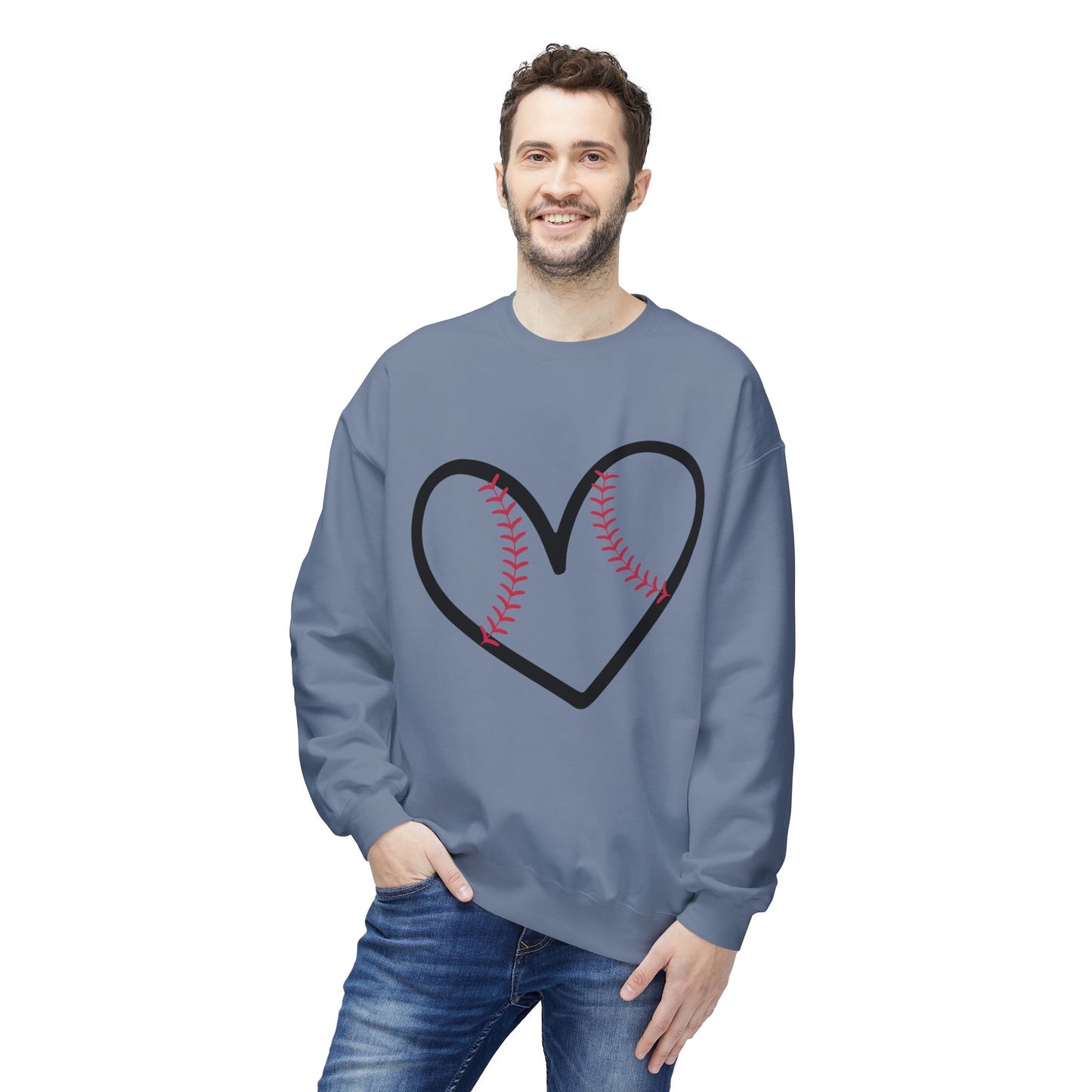The Love for Baseball Unisex Midweight Soft Style Fleece Crewneck Sweatshirt