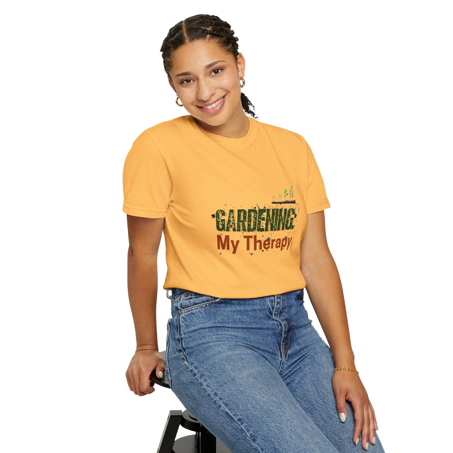 ‘Gardening Therapy’ Unisex Garment-Dyed T-Shirt | Perfect for Gardeners & Nature Lovers