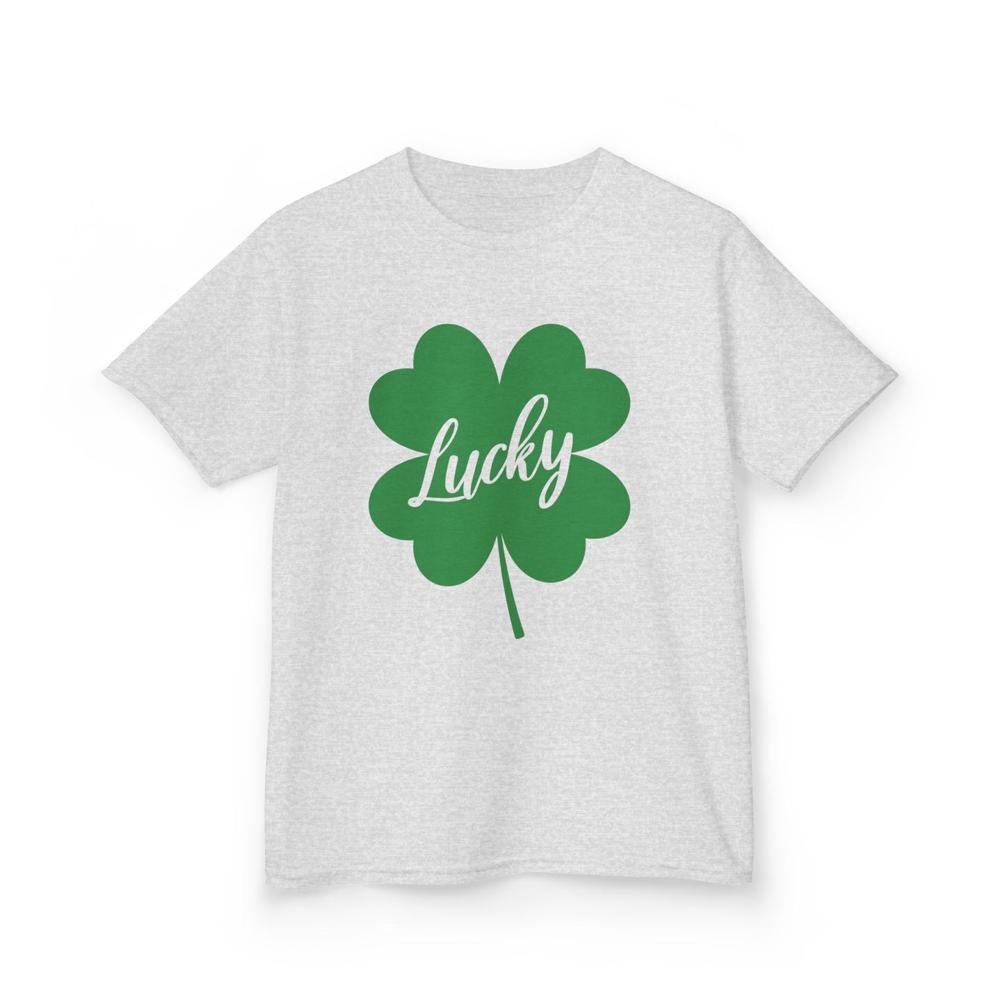 Lucky Clover Kids Heavy Cotton Tee for St. Patrick's Day