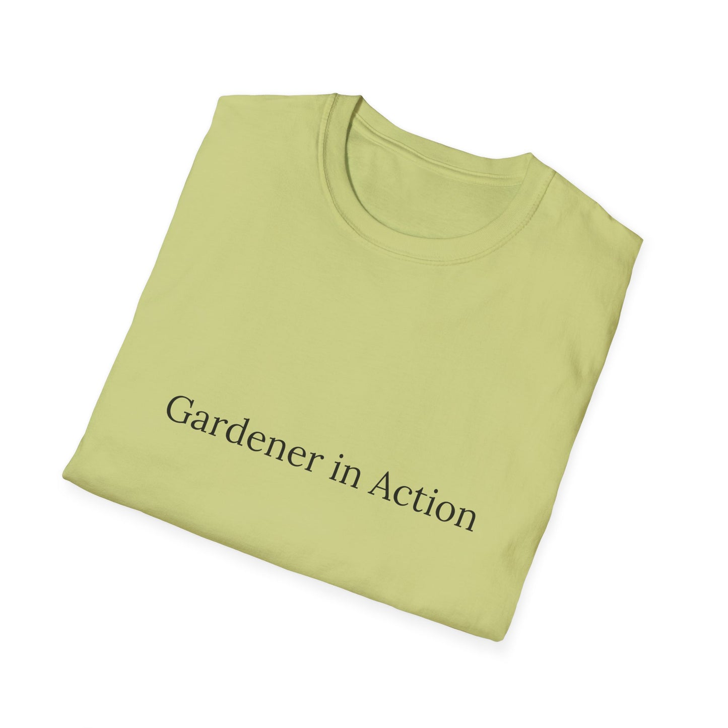 Gardener in Action Unisex Softstyle T-Shirt - Perfect Gift for Gardening Enthusiasts