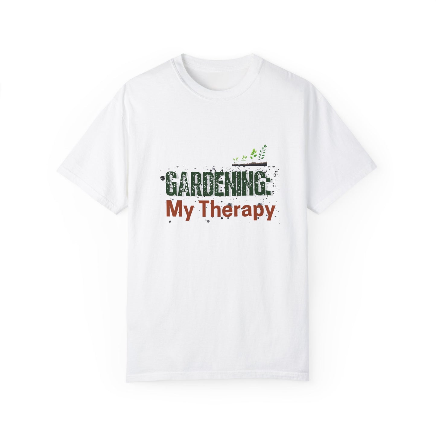 ‘Gardening Therapy’ Unisex Garment-Dyed T-Shirt | Perfect for Gardeners & Nature Lovers