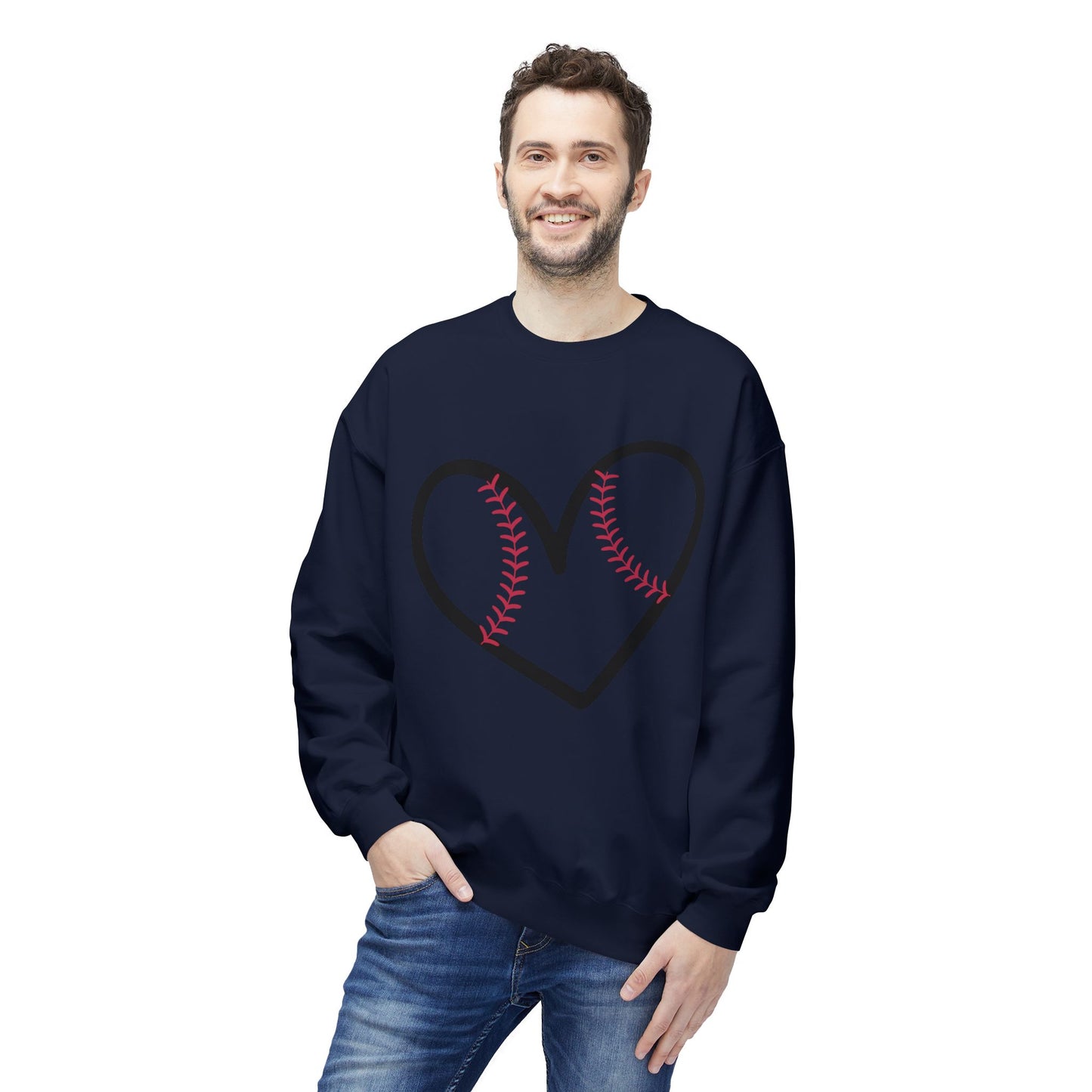 The Love for Baseball Unisex Midweight Soft Style Fleece Crewneck Sweatshirt