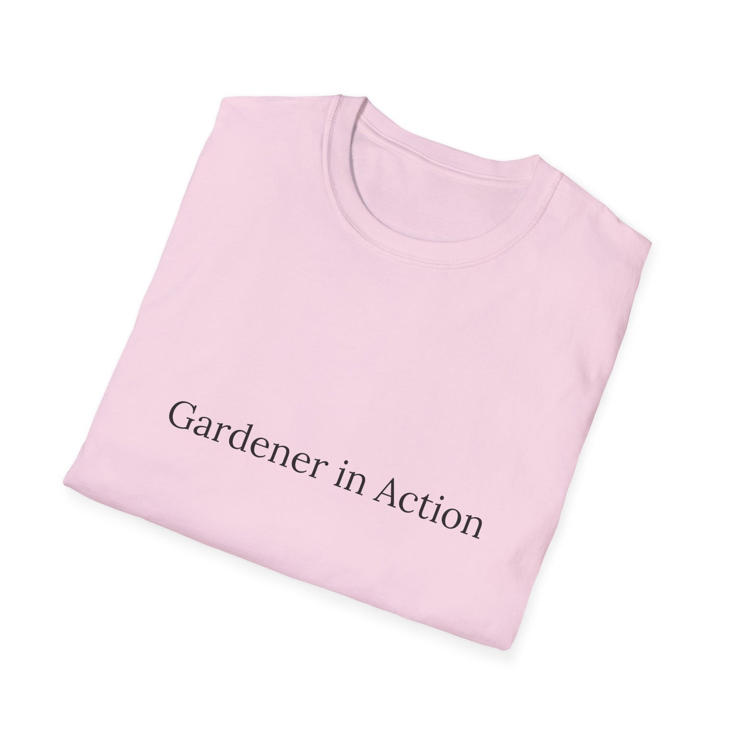 Gardener in Action Unisex Softstyle T-Shirt - Perfect Gift for Gardening Enthusiasts