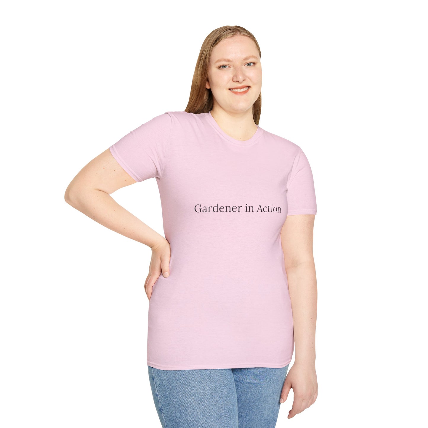 Gardener in Action Unisex Softstyle T-Shirt - Perfect Gift for Gardening Enthusiasts