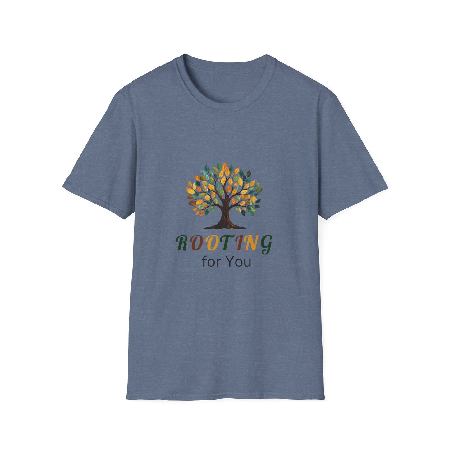 Rooting for You Unisex Softstyle T-Shirt - Tree Design for Nature Lovers