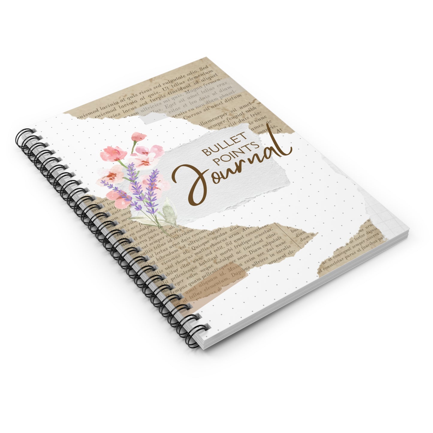 Bullet Points Journal Spiral Notebook – Ruled Line | Perfect for Productivity