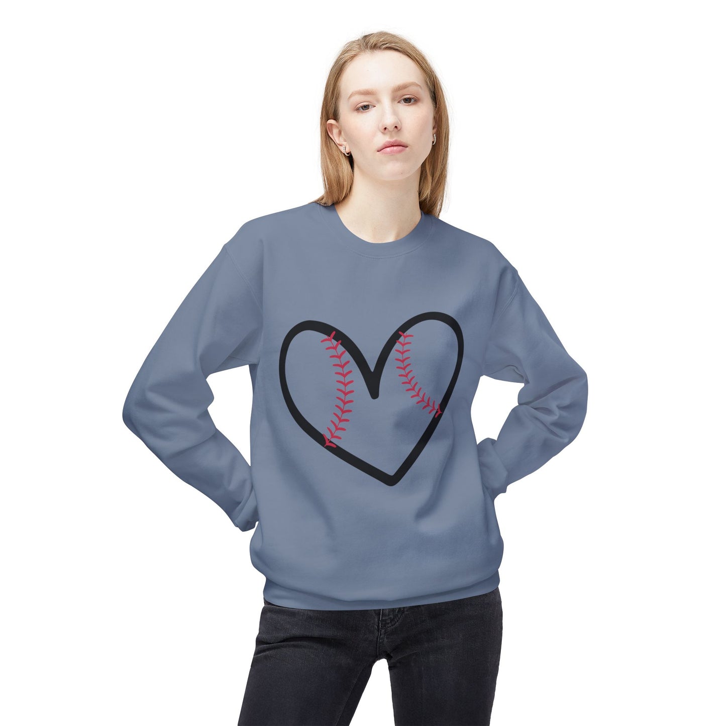 The Love for Baseball Unisex Midweight Soft Style Fleece Crewneck Sweatshirt