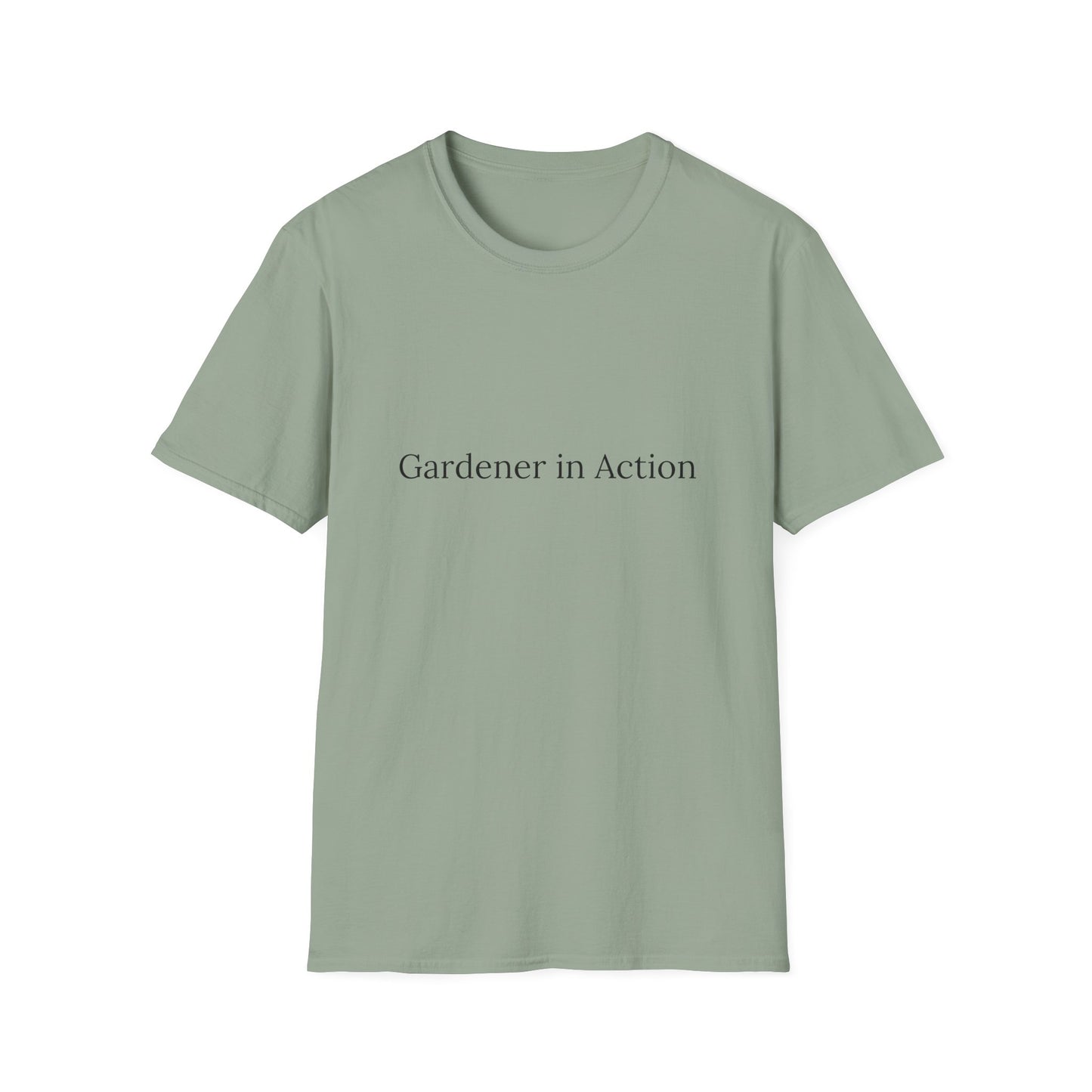 Gardener in Action Unisex Softstyle T-Shirt - Perfect Gift for Gardening Enthusiasts