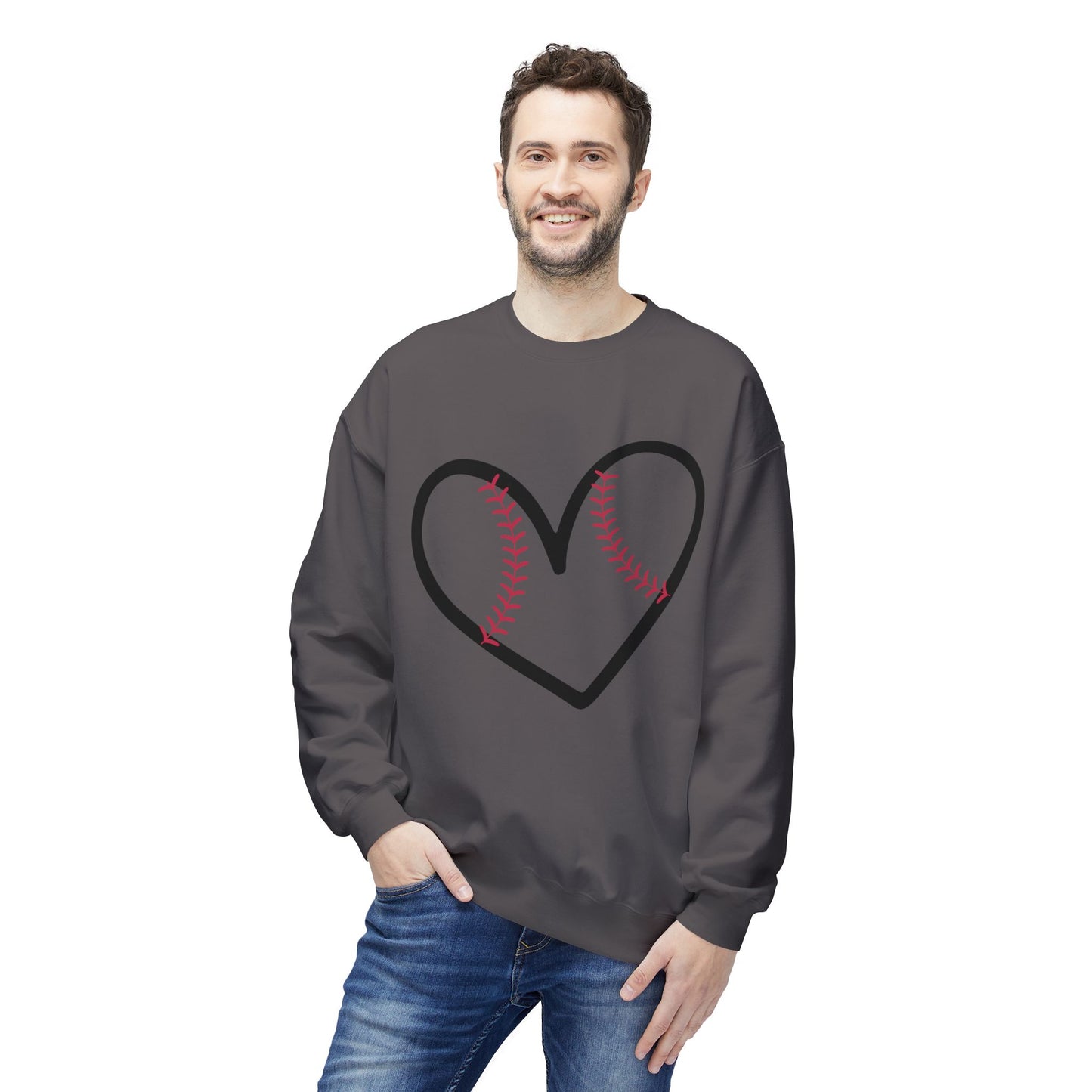 The Love for Baseball Unisex Midweight Soft Style Fleece Crewneck Sweatshirt