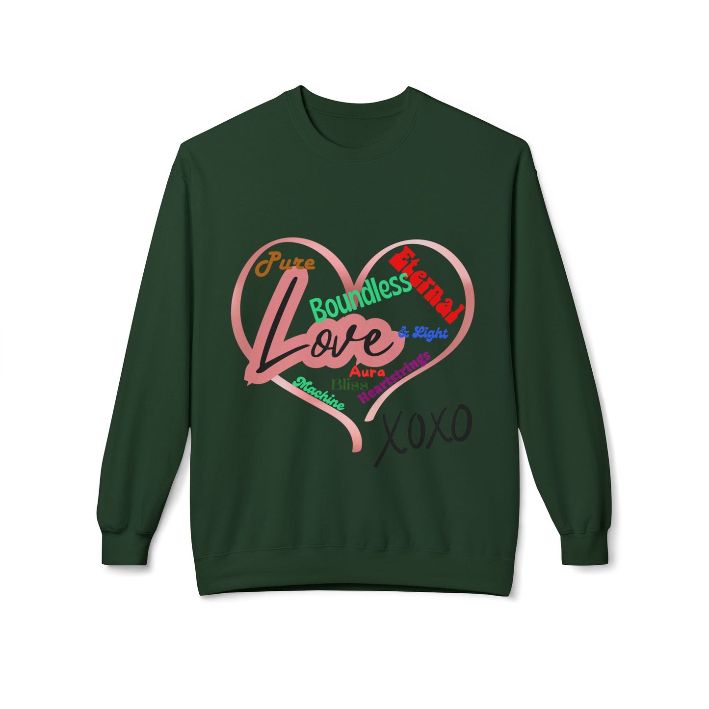 Love Words Unisex Midweight Softstyle Fleece Crewneck Sweatshirt