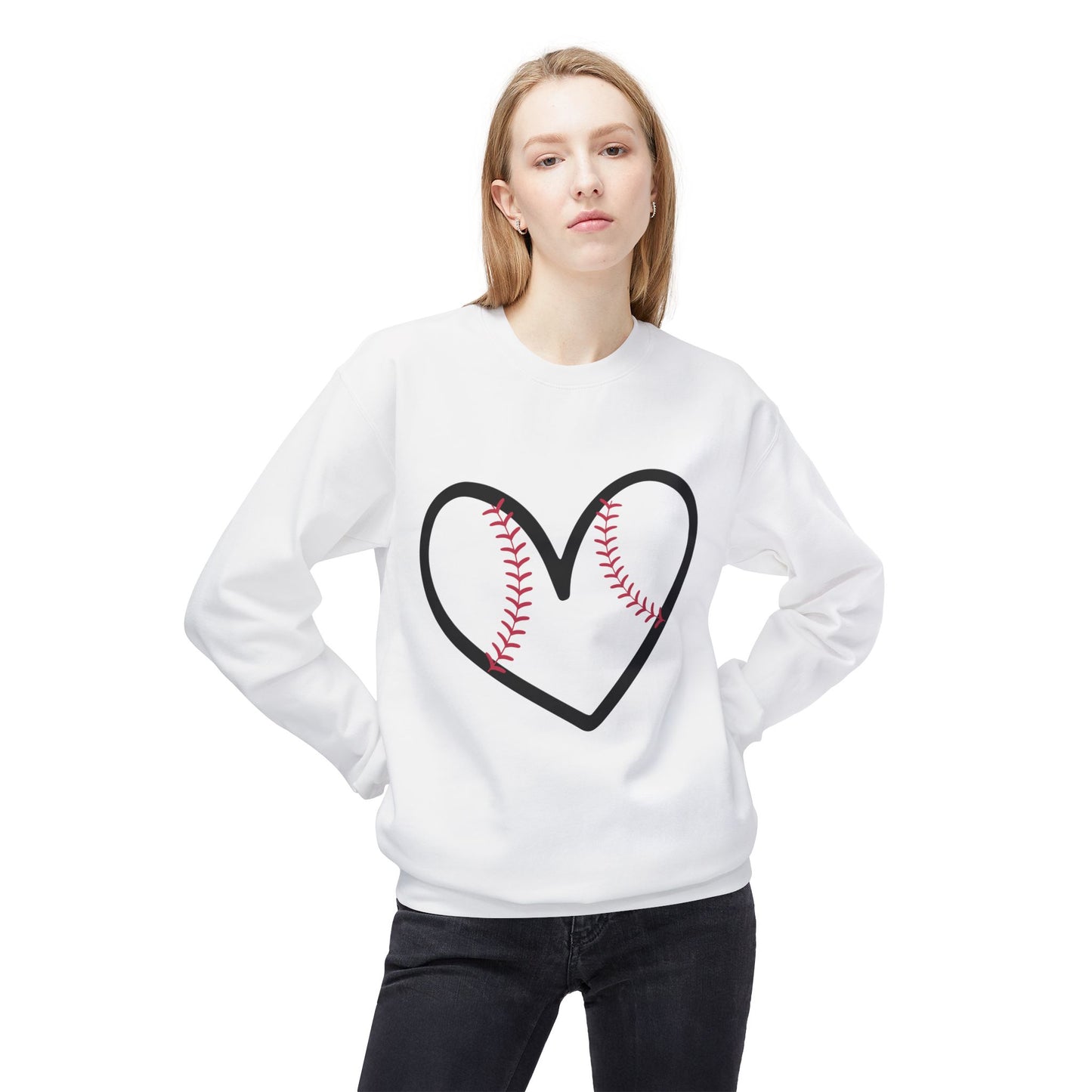 The Love for Baseball Unisex Midweight Soft Style Fleece Crewneck Sweatshirt