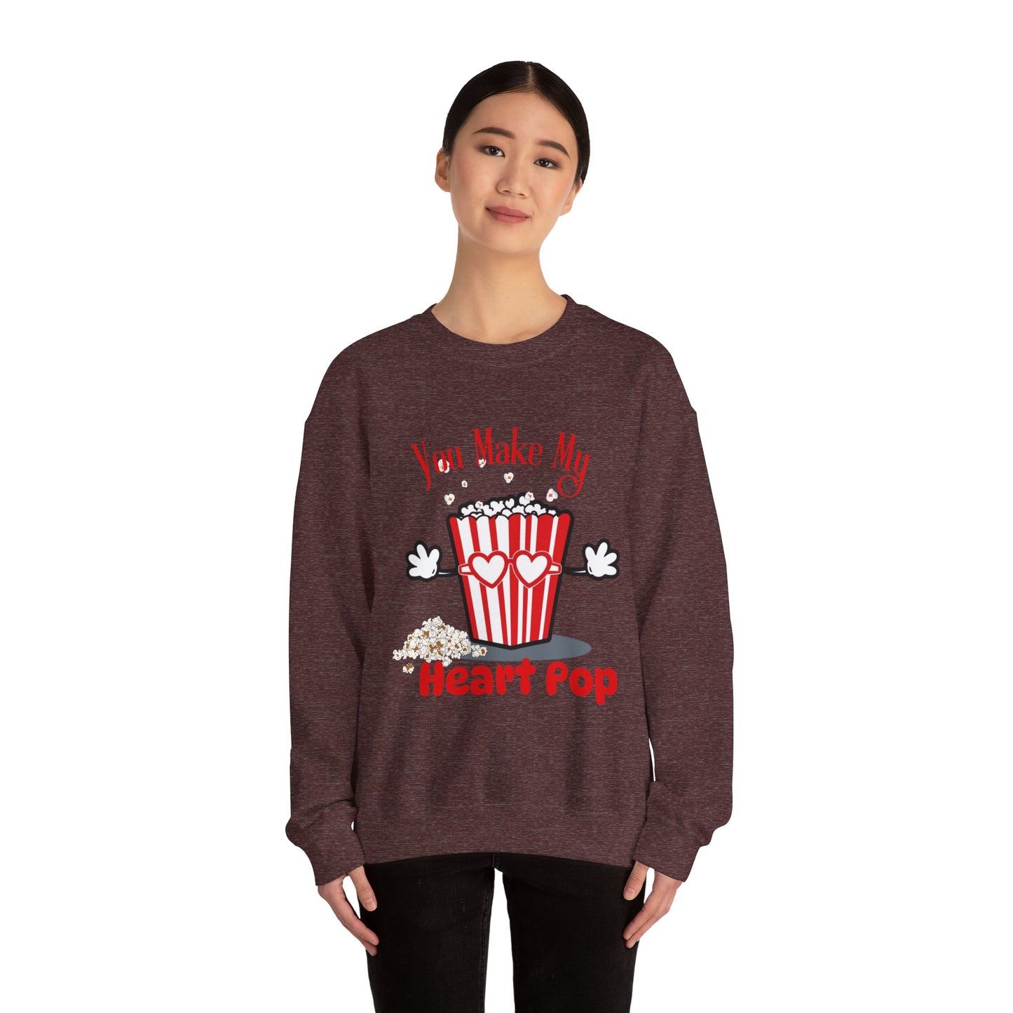 You Make My Heart POP Unisex Heavy Blend™ Crewneck Sweatshirt