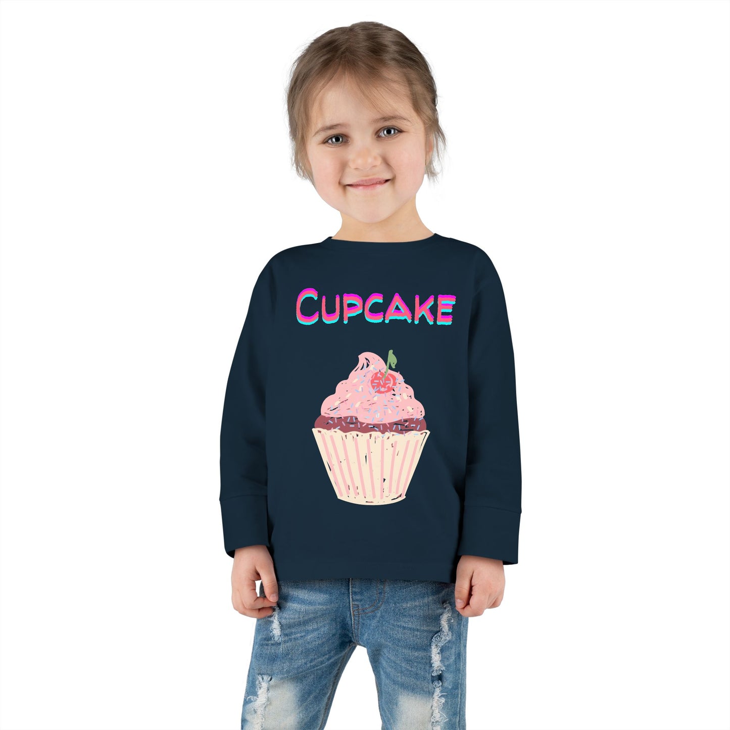 Cupcake Toddler Long Sleeve Top – Sweet and Stylish Kids’ Clothing