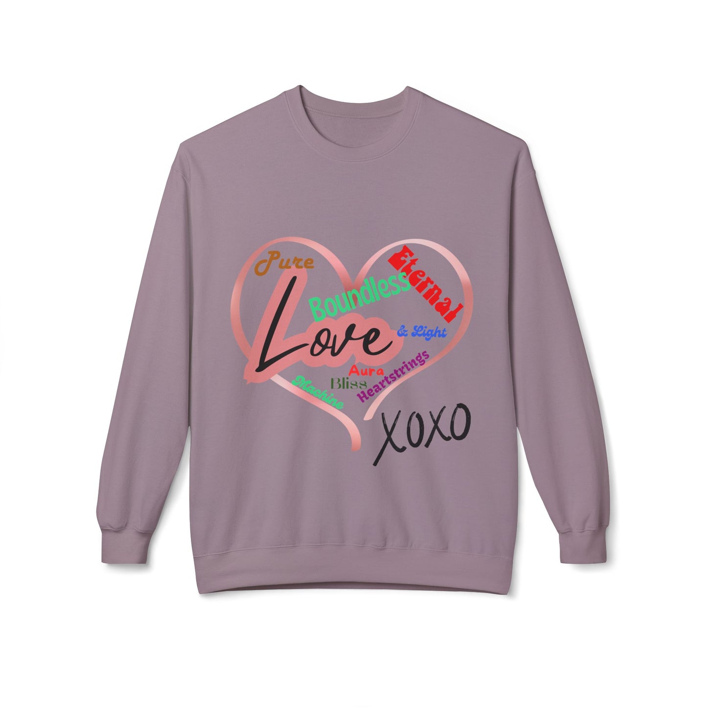 Love Words Unisex Midweight Softstyle Fleece Crewneck Sweatshirt