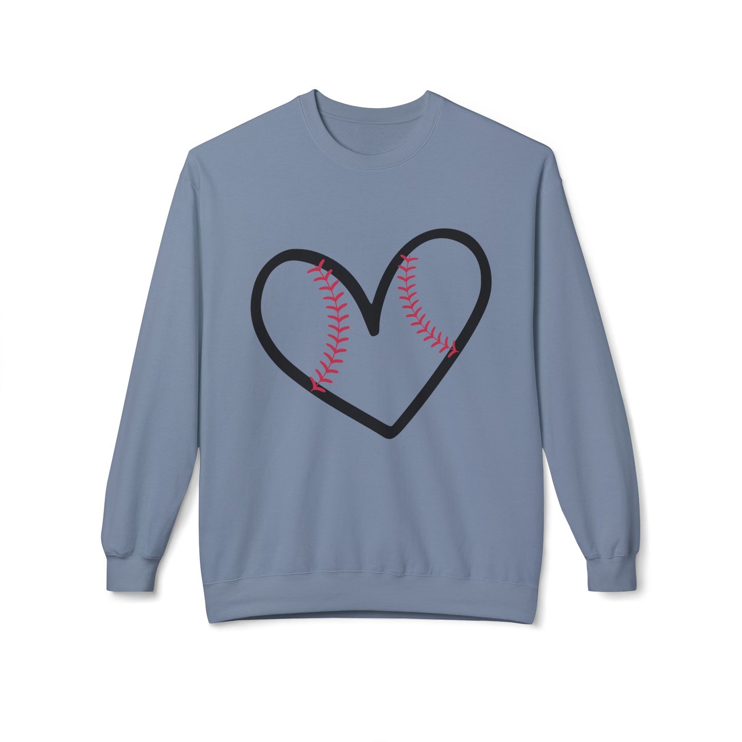 The Love for Baseball Unisex Midweight Soft Style Fleece Crewneck Sweatshirt