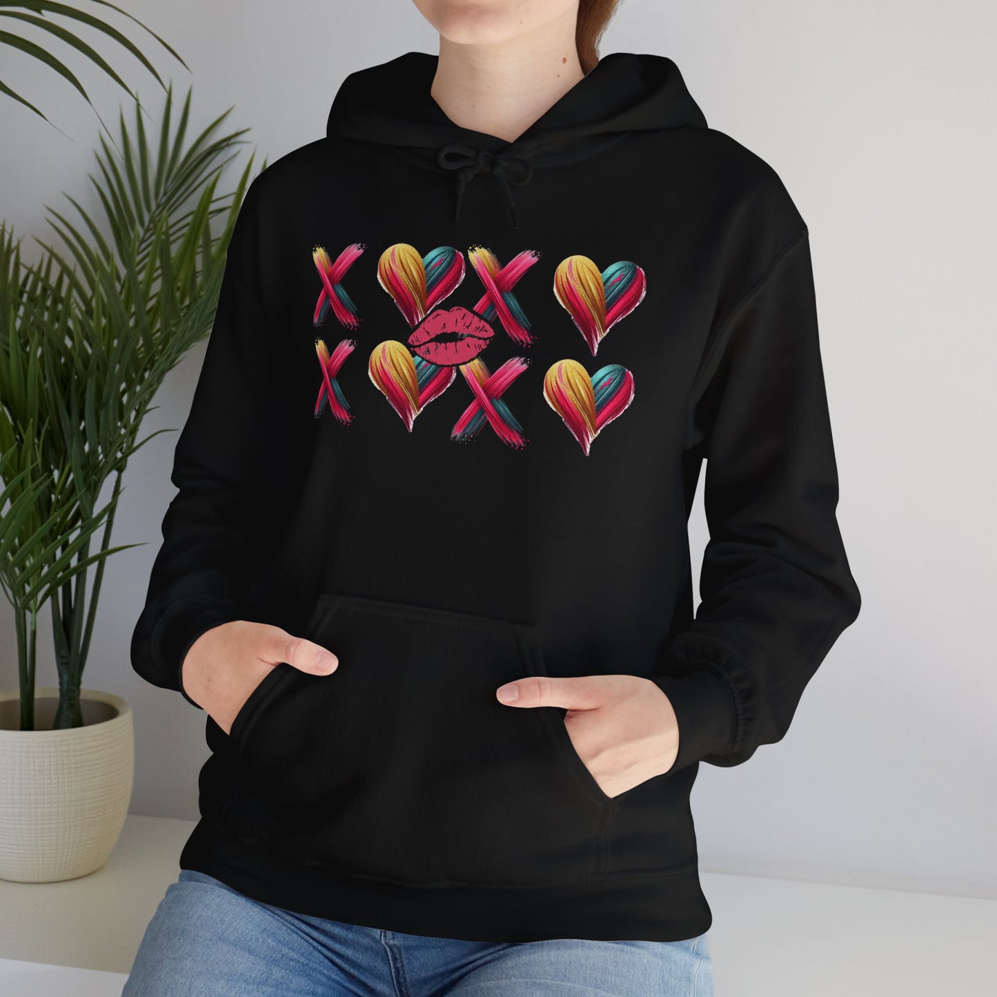 Hugs and Kisses Unisex Heavy Blend™ Hooded Sweatshirt – Cozy Comfort with a Loving Touch