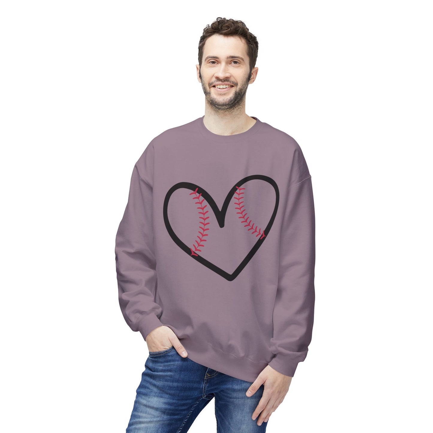 The Love for Baseball Unisex Midweight Soft Style Fleece Crewneck Sweatshirt