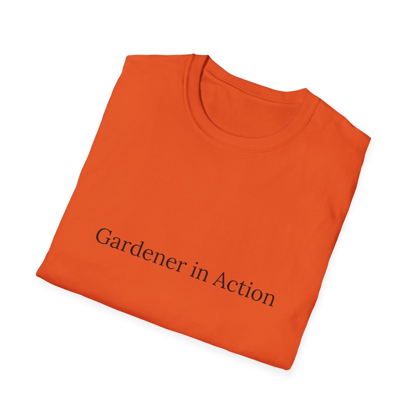 Gardener in Action Unisex Softstyle T-Shirt - Perfect Gift for Gardening Enthusiasts