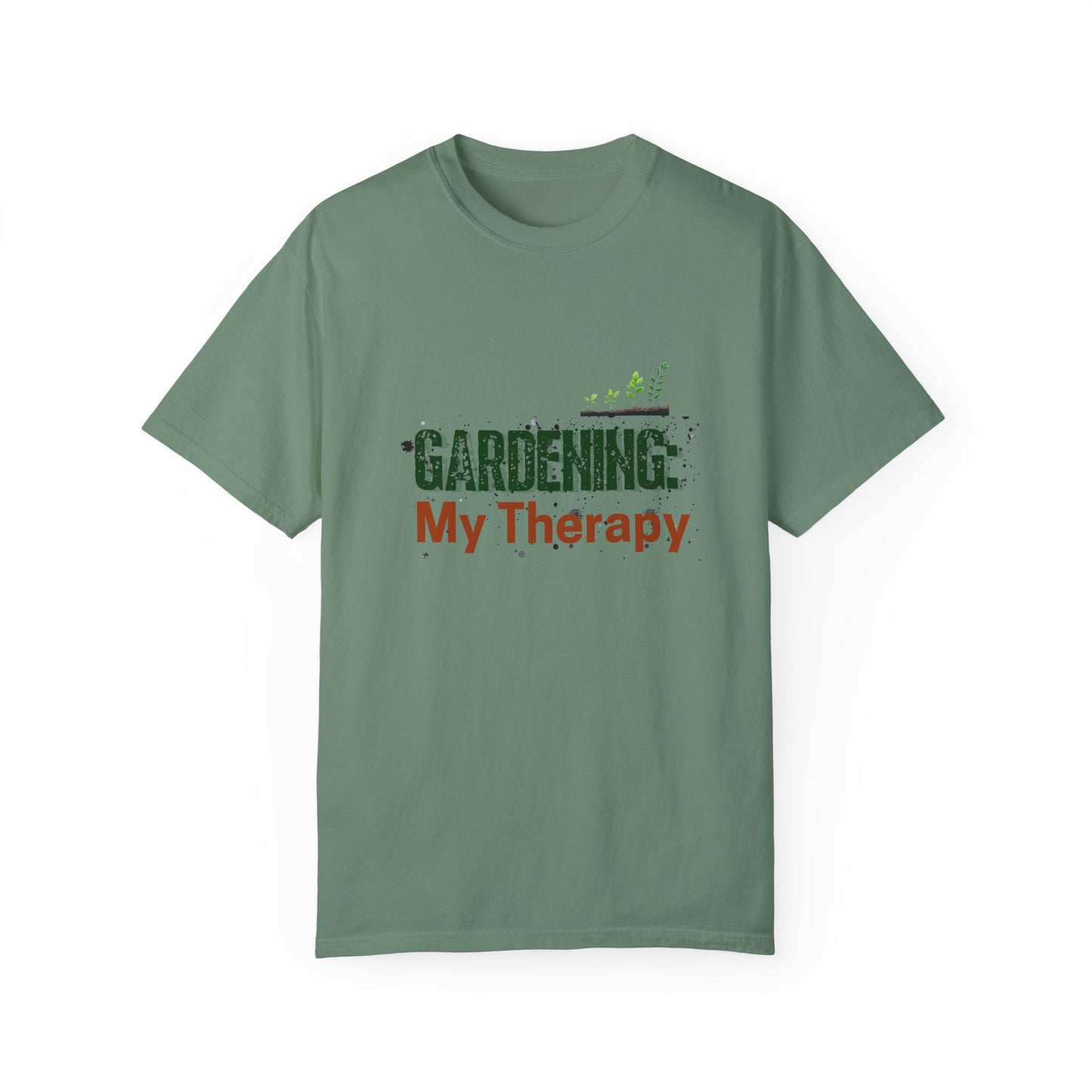‘Gardening Therapy’ Unisex Garment-Dyed T-Shirt | Perfect for Gardeners & Nature Lovers