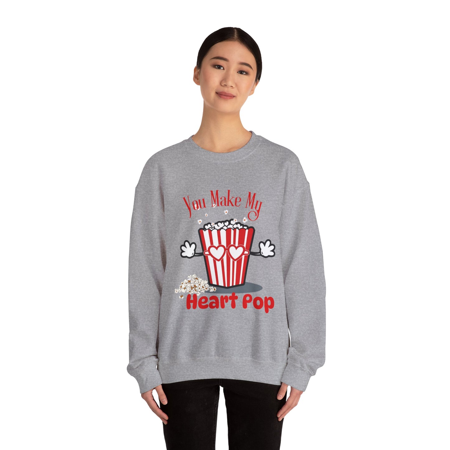 You Make My Heart POP Unisex Heavy Blend™ Crewneck Sweatshirt