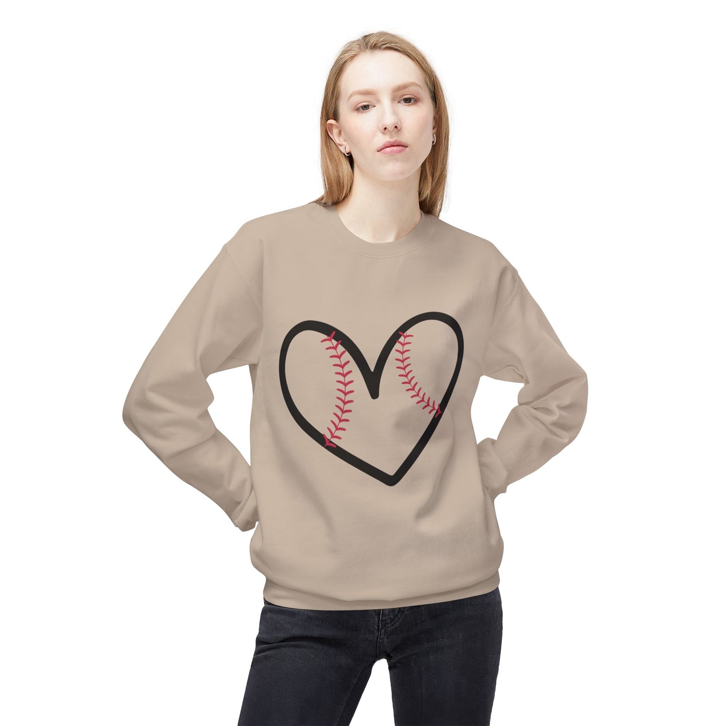The Love for Baseball Unisex Midweight Soft Style Fleece Crewneck Sweatshirt