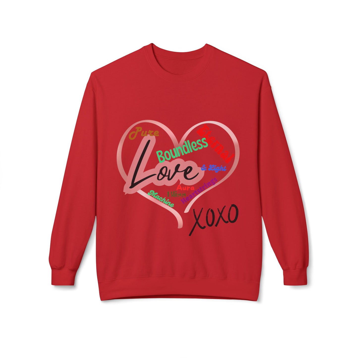 Love Words Unisex Midweight Softstyle Fleece Crewneck Sweatshirt